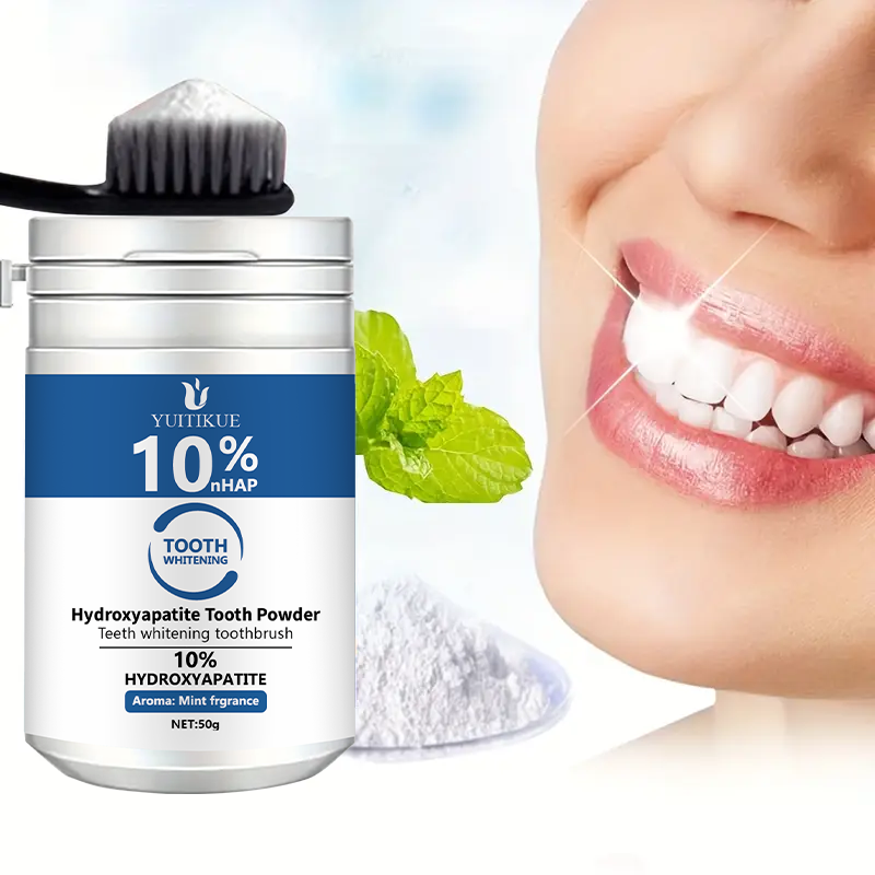 Teeth Whitening Hismile - YUTIKUE 10% nHAP歯磨き粉 50g - ハイドロキシアパタイトによる歯のホワイトニング、ディープクリーニング＆フレッシュブレス、7日間で明るい笑顔へ