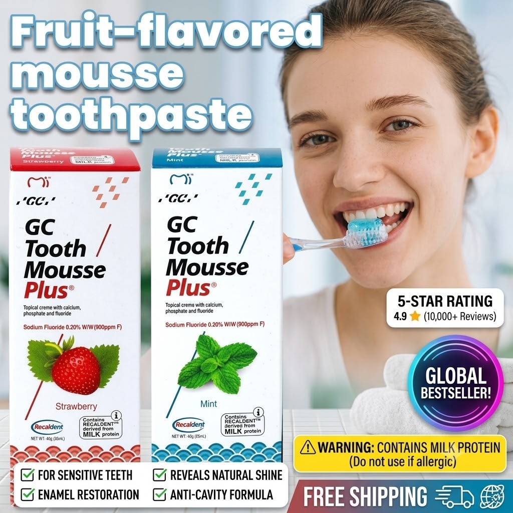 Teeth Whitening Mousse - 50g GCフルーツフレーバームース歯磨き粉、虫歯予防、歯のホワイトニング、汚れ除去、毎日の口腔ケアクリーム