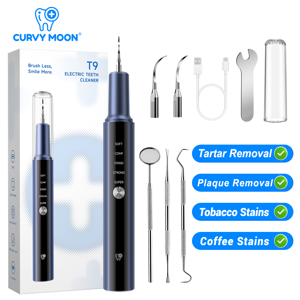 Teeth Whitening And Stain Removal - 超音波電動歯クリーナー歯石歯垢歯石除去器口腔歯の汚れ除去器歯のホワイトニング器具