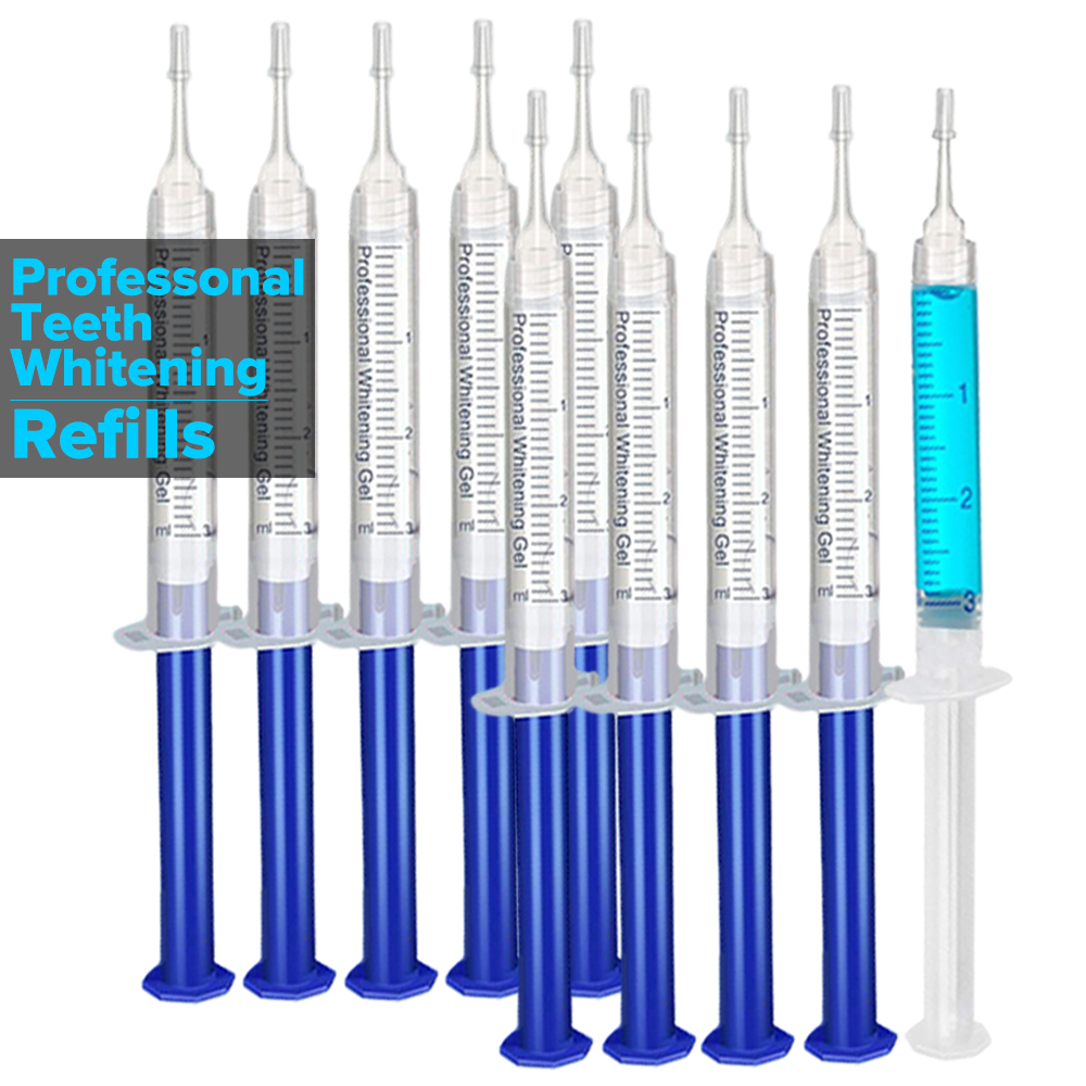 Teeth Whitening Led Kit - 歯のホワイトニングジェル詰め替えシリンジ歯の漂白ジェルインビザラインスタイルトレイ用漂白剤歯科グレード歯のホワイトニング剤ホワイトキット