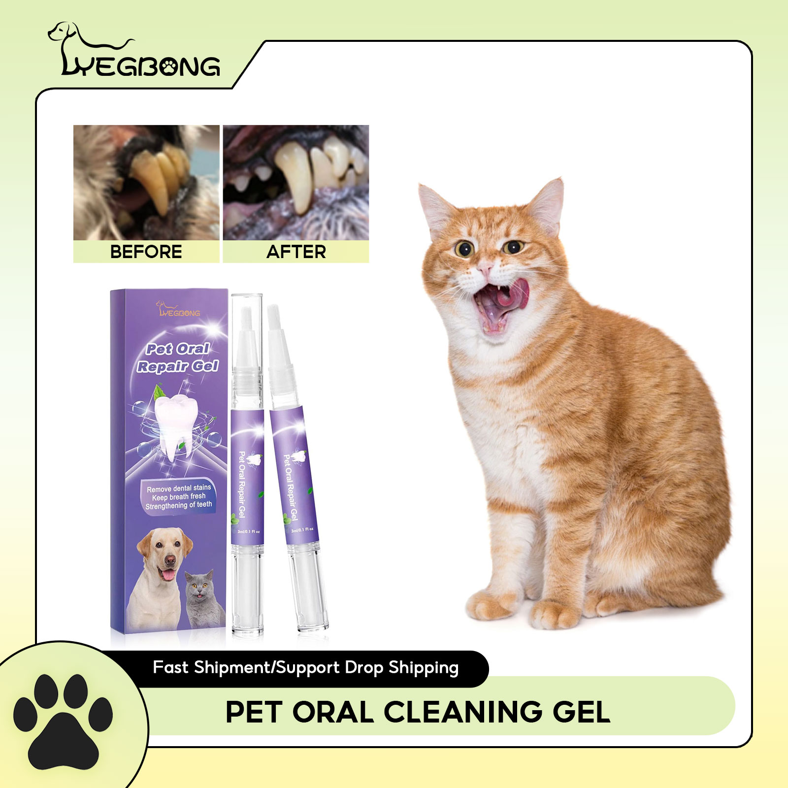 Teeth Whitening Gels - ペット口腔修復ジェル子犬歯石除去消臭剤白くする猫犬歯ステインリムーバーガムケアペットの歯のクリーニングジェル
