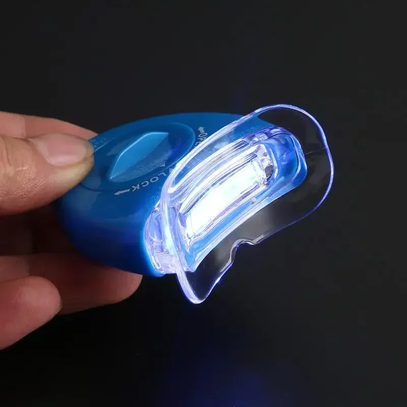Teeth Whitening Video - 1PC LED歯ホワイトニングライトミニブルーライト歯ホワイトニングランプ歯漂白レーザー治療パーソナルデンタルオーラルケア