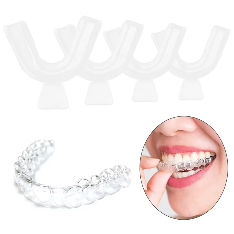 Teeth Whitening Gels - 1/8pc マウスガード EVA 歯プロテクターナイトガード口トレイ歯ぎしり研削抗いびき歯ホワイトニングボクシング保護