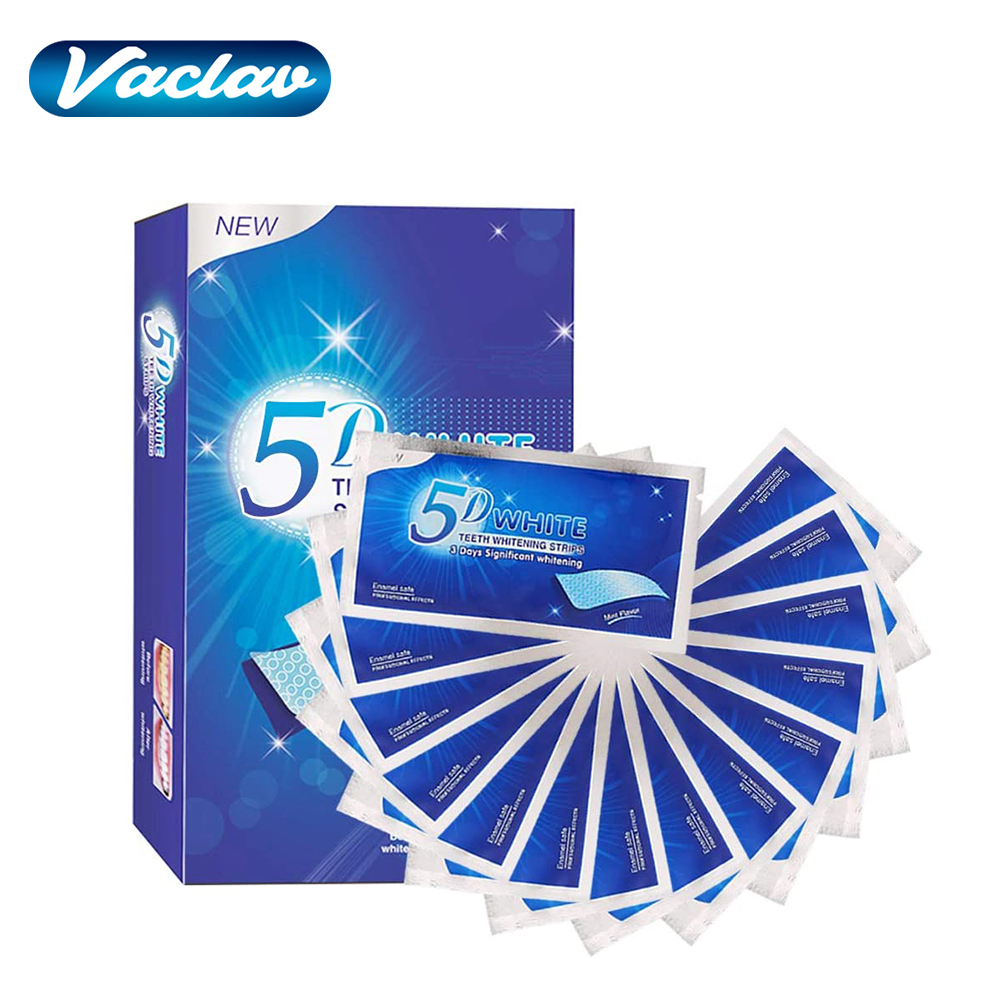 Teeth Whitening Led Kit - 5Dホワイトニングシート ホワイトニングジェル ホワイトストリップ 喫煙やコーヒーによる汚れを除去 効果的な家庭用歯のホワイトニングキット
