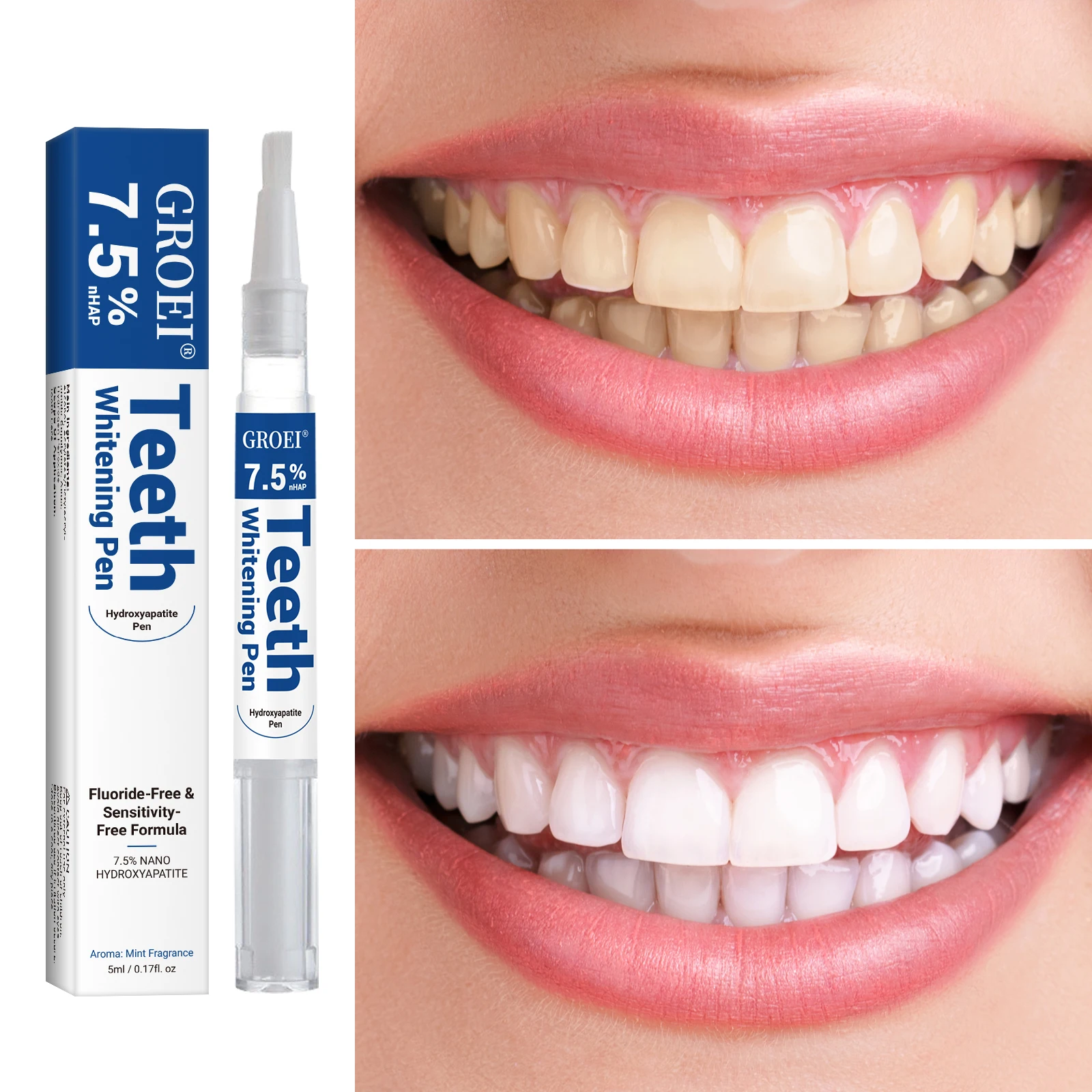 ヒドロキシアパタイト歯のホワイトニングペンまばゆい白いステイ - Teeth Whitening Gels のレビューと価格