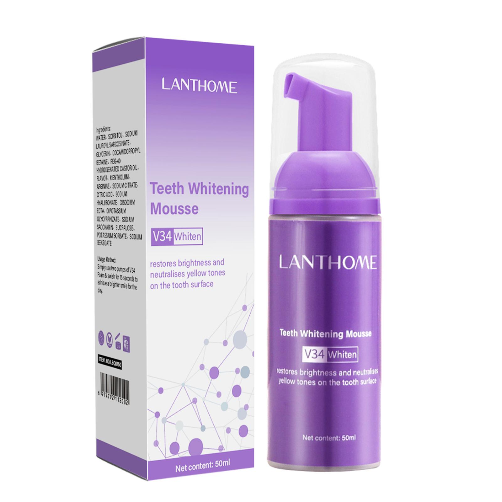 V34 ムース歯クリーニング歯磨き粉効果的な美白歯の除去深い - Teeth Whitening Mousse のレビューと価格