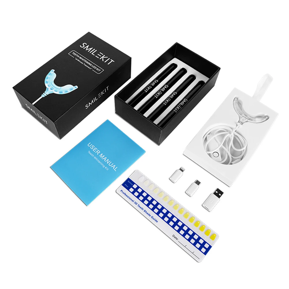 インテリジェントタイマー付き歯のホワイトニングキット,16個 - Teeth Whitening Led Kit のレビューと価格