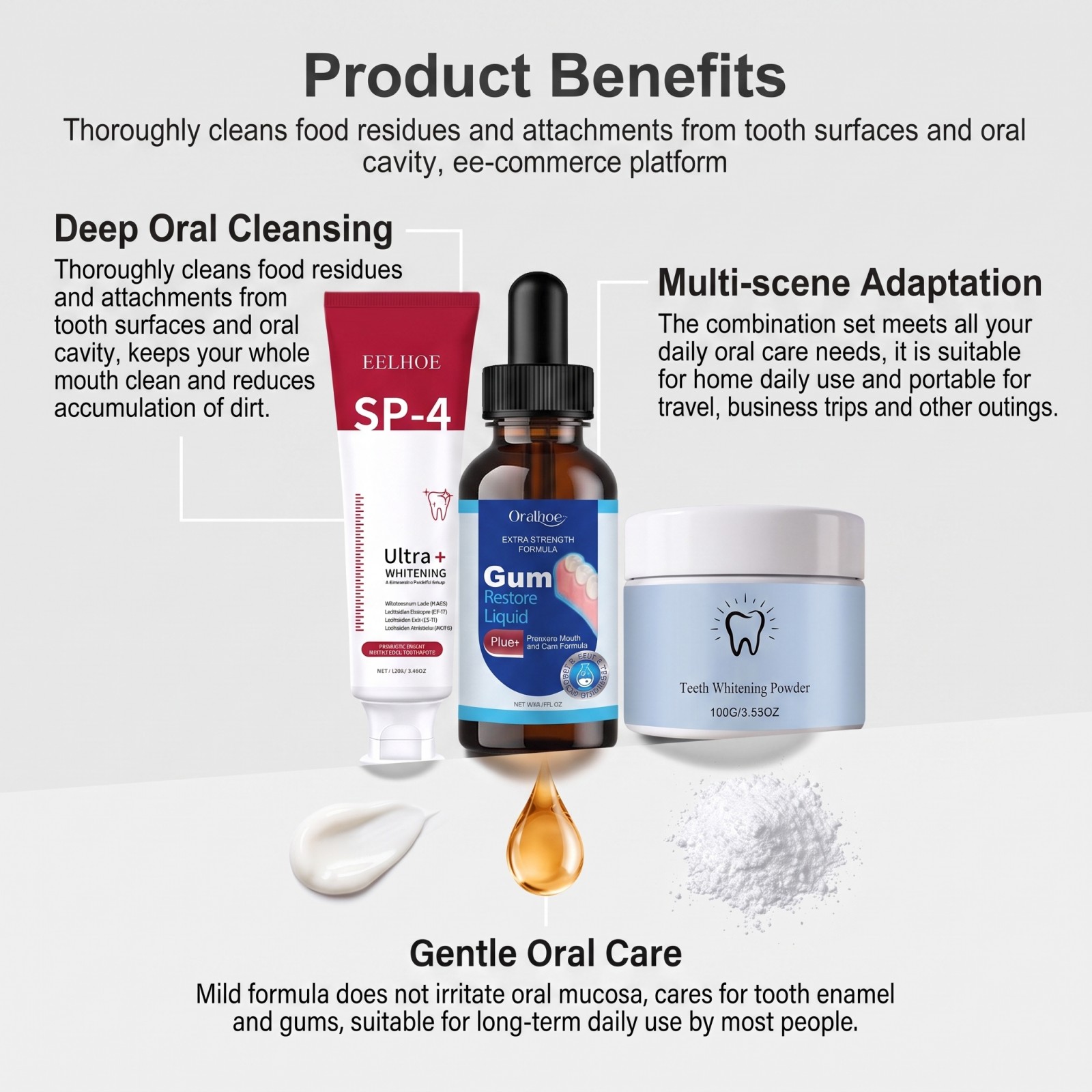 オーラルケアコンボセット ホワイトニング歯磨き粉 マウスウォ - Teeth Whitening Gels のレビューと価格