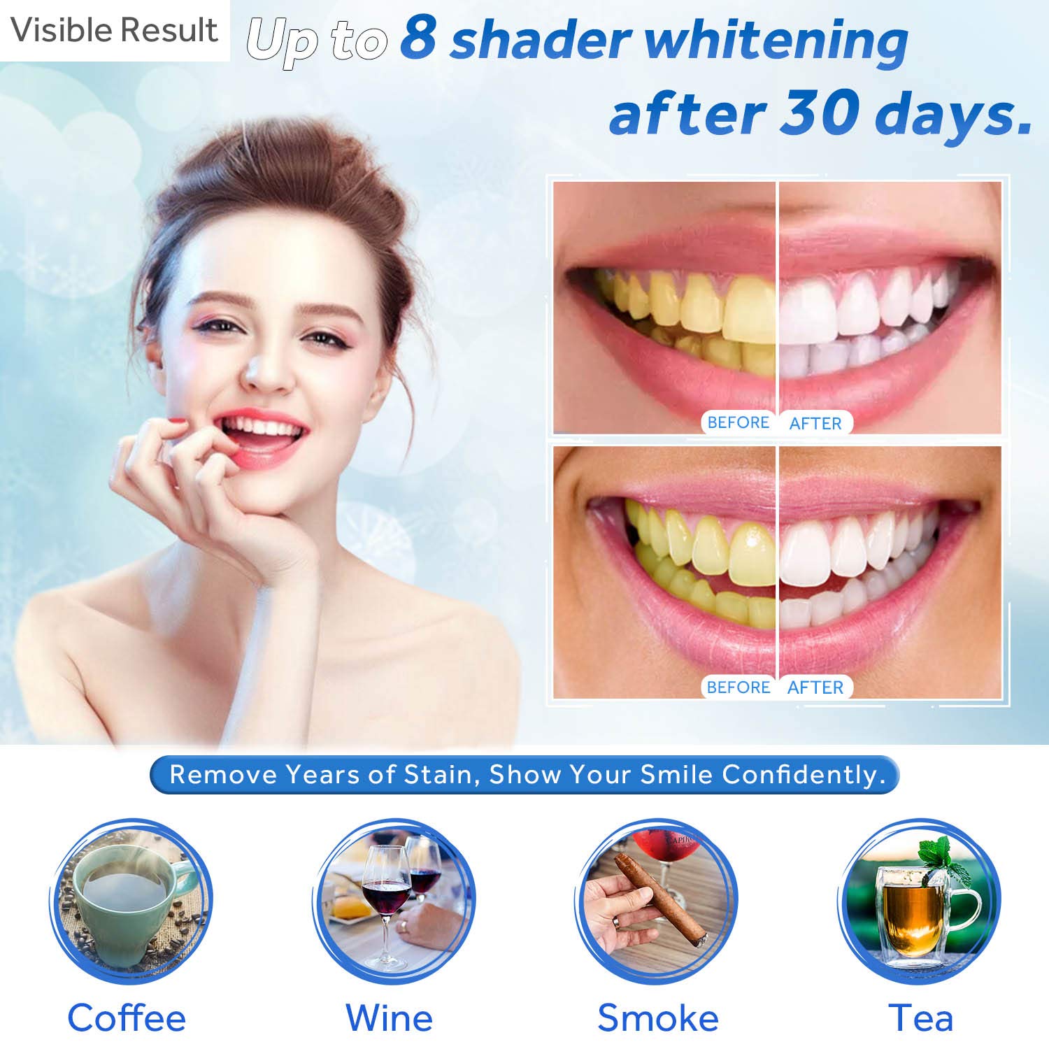 歯のホワイトニングジェル詰め替えシリンジ歯の漂白ジェルインビ - Teeth Whitening Led Kit のレビューと価格