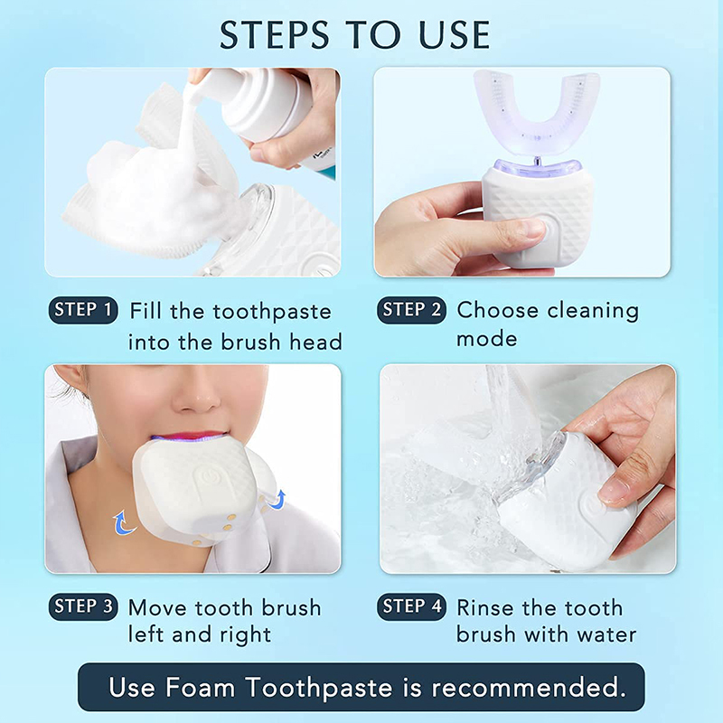 U字型充電式ライトクイックホワイトニング歯のホワイトナー、プ - Teeth Whitening Zoom のレビューと価格