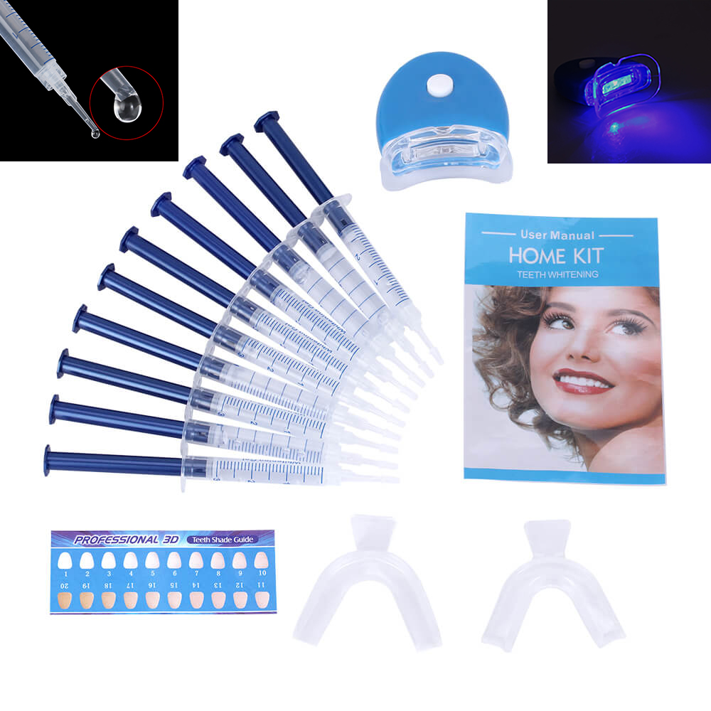 1 セット歯のホワイトニング 44% 過酸化物歯科漂白システ - Teeth Whitening Led Kit のレビューと価格