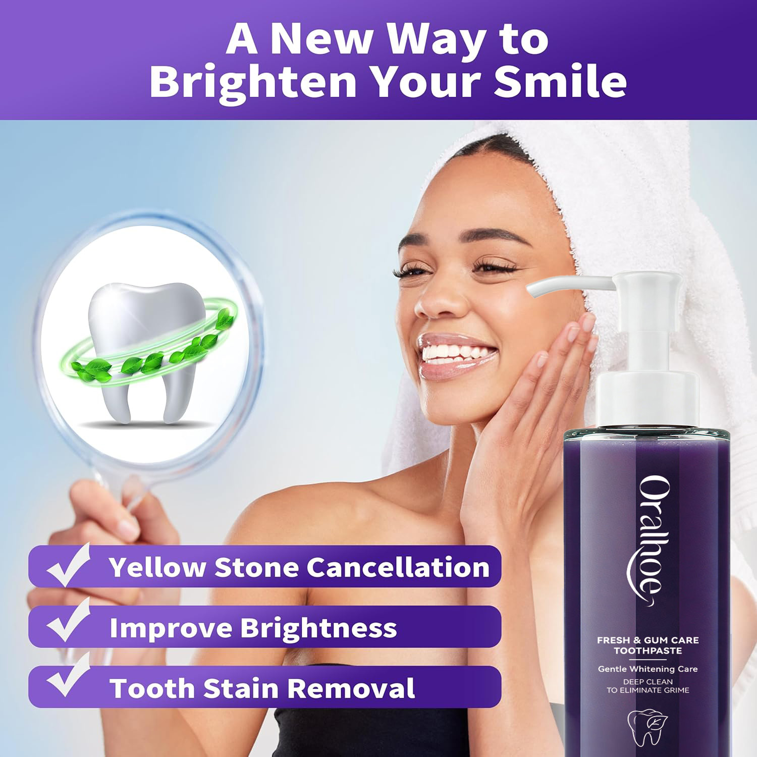紫色の歯磨き粉で歯を白くする 色補正ホワイトニング歯磨き粉  - Teeth Whitening Mousse のレビューと価格