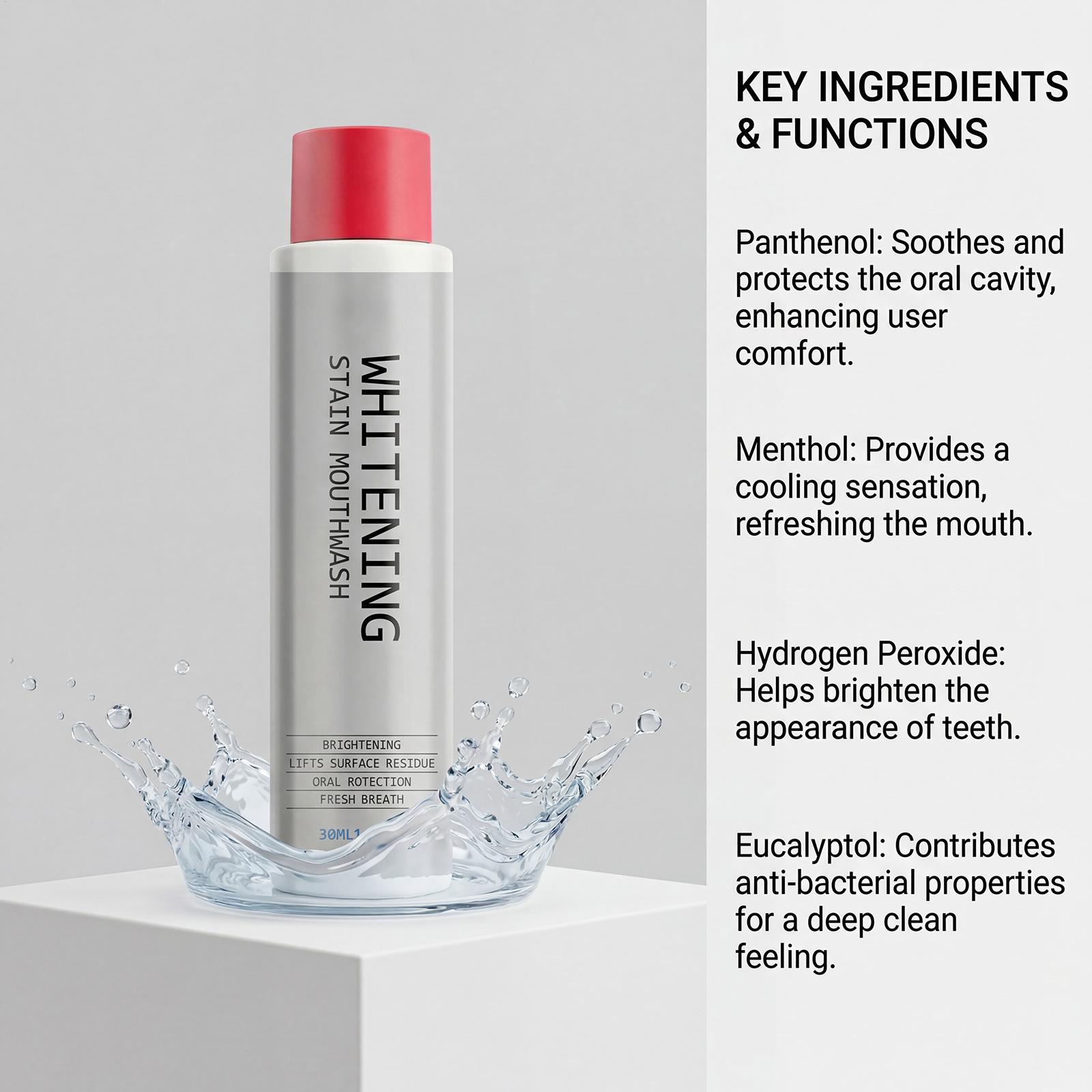 30ml ステインホワイトニングマウスウォッシュ、臭いを除去 - Teeth Whitening And Stain Removal のレビューと価格