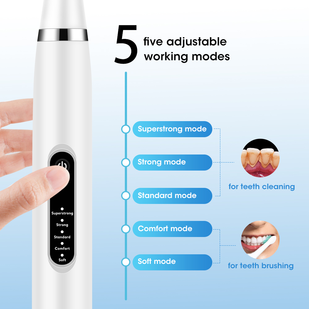 電気音波歯科歯石スケーラー 5 モード口腔歯歯石除去プラーク - Teeth Whitening And Stain Removal のレビューと価格