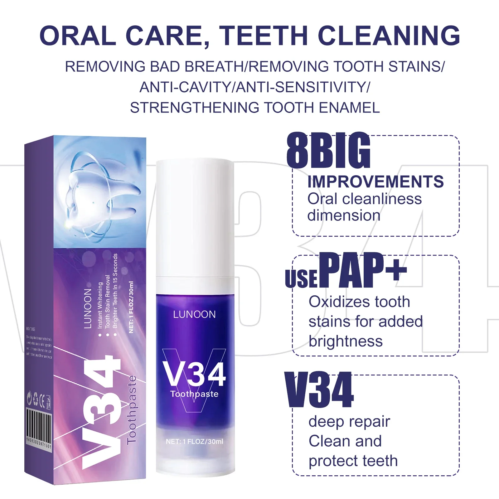 50ml ムース歯磨き粉 歯のクリーニング 歯の汚れ除去 口 - Teeth Whitening Mousse のレビューと価格