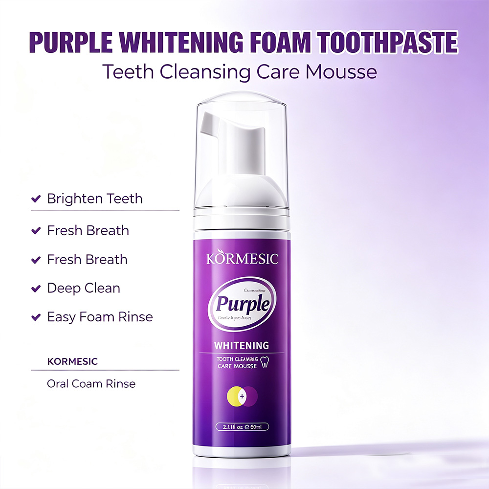 パープルホワイトニング歯磨きムースフォームV34カラーコレク - Teeth Whitening Mousse のレビューと価格
