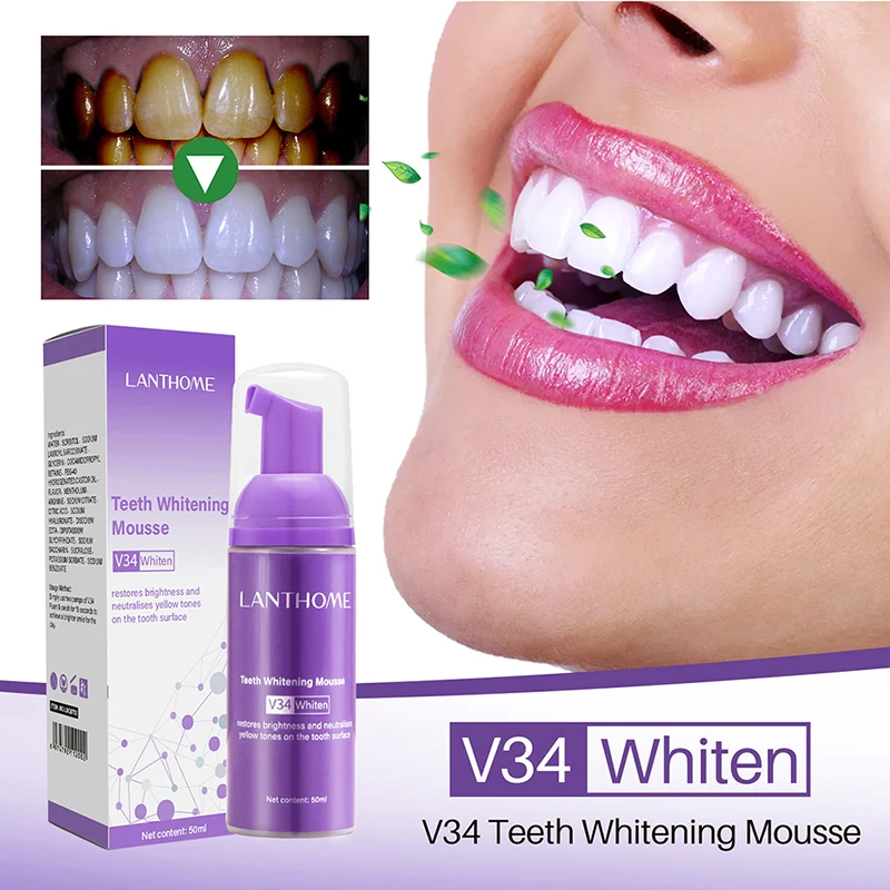歯のホワイトニング歯磨き粉,汚れの除去,口腔洗浄製品,黄色, - Teeth Whitening Mousse のレビューと価格